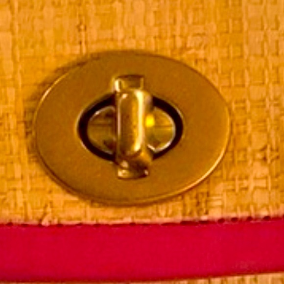 Coach Parker Straw Handbag EUC - Picture 6 of 7